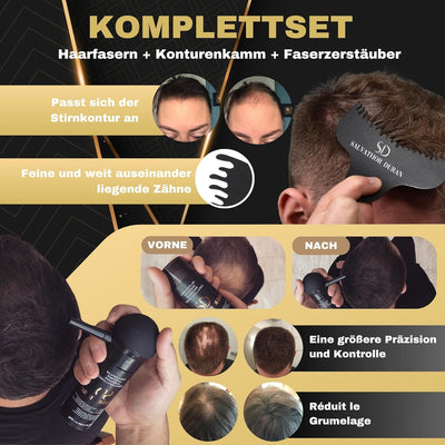 SALVATHOR DURAN Streuhaar zur Haarverdichtung - Schütthaar zur vollem Haar in Sekunden - Haar Puder