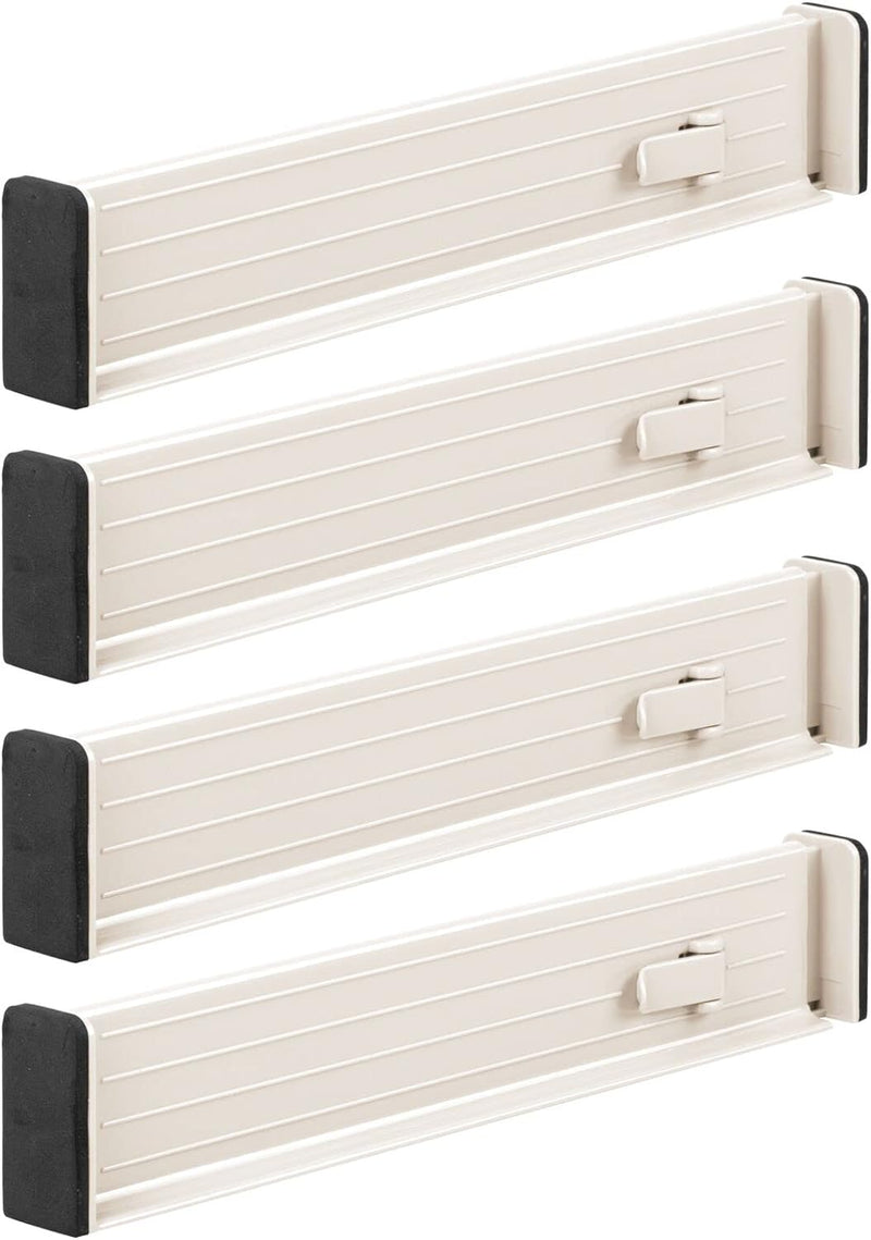 mDesign 4er-Set verstellbarer Schubladeneinsatz – praktischer Schubladen Organizer für Schrank und K
