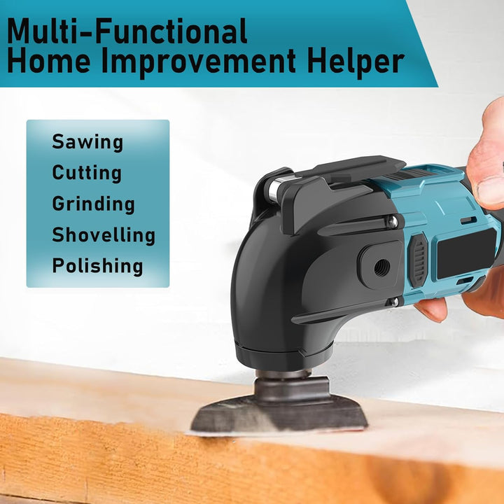 Akku Multifunktionswerkzeug Ersatz für Makita Multifunktionswerkzeug 18v, 4°Oszillationswinkel & 6-G