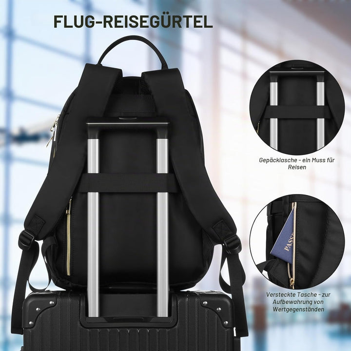 Rucksack Damen Laptoptasche 17,3 Zoll,Schulrucksack Mädchen Teenager Schultasche für Uni Studium,Arb