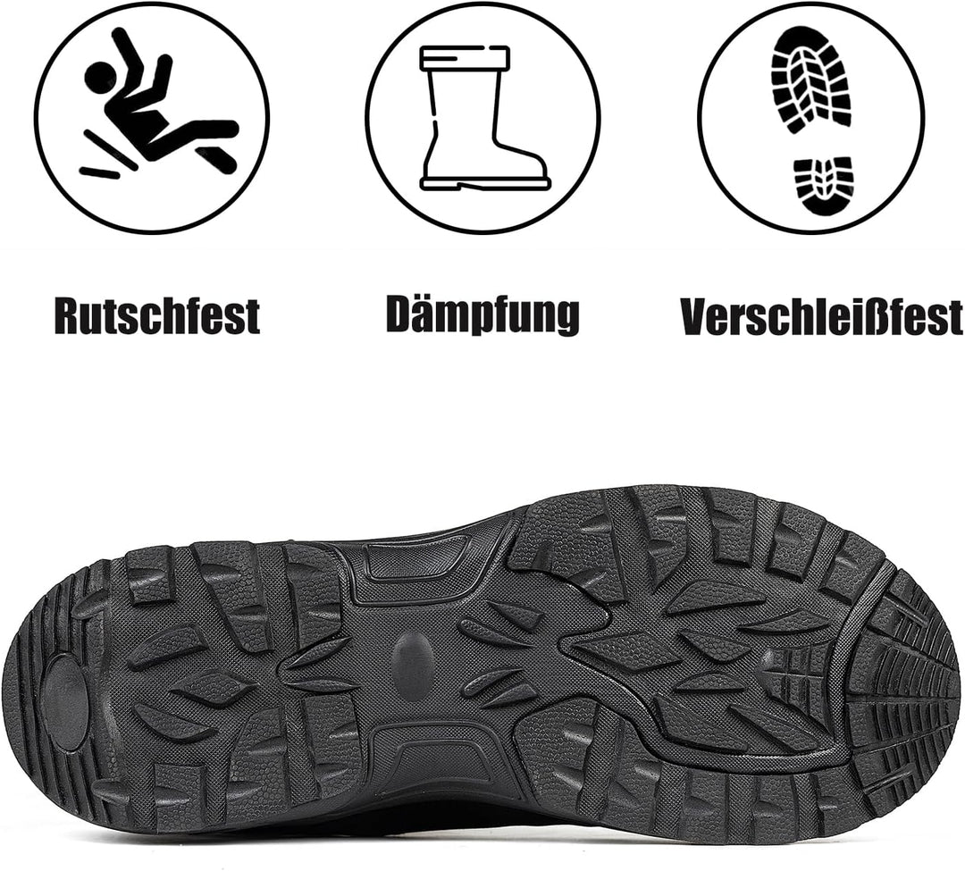 TLOLA Winterstiefel Herren Wasserdicht Warm Gefüttert Schneestiefel Leicht Wanderschuhe Trekkingschu