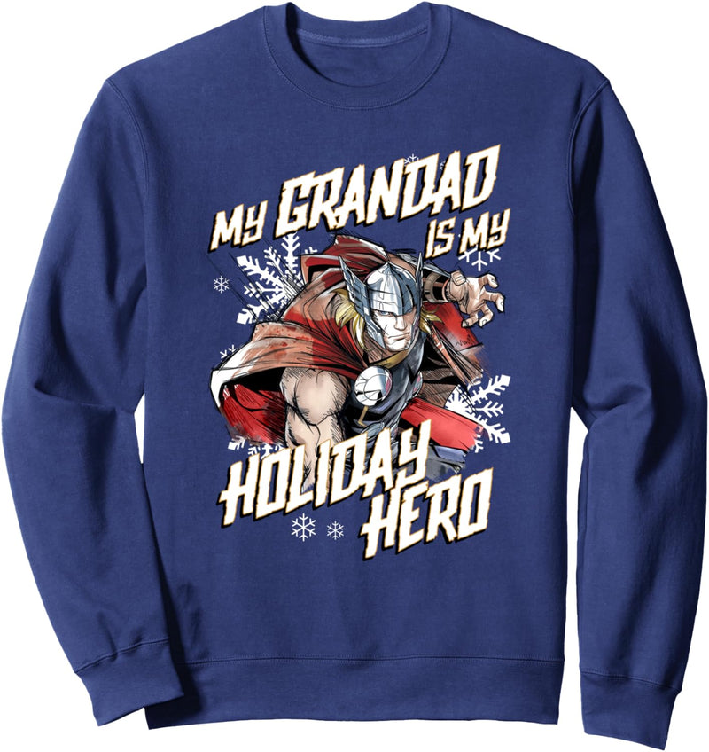Marvel Thor Grandad Holiday Hero Weihnachten Sweatshirt