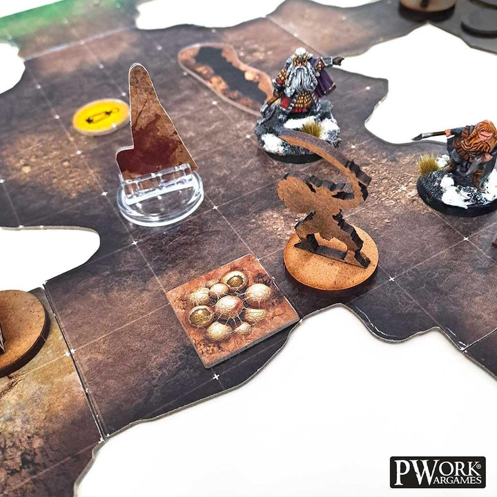 The Cave - RPG Modulare Kartenfliesen - doppelseitige Pappfliesen