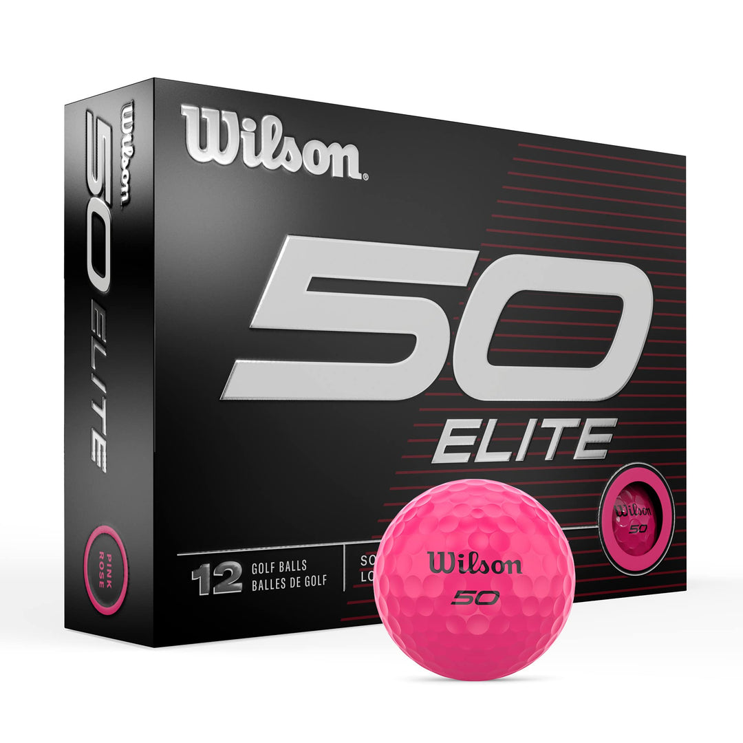 WILSON Fifty Elite Golfbälle, 12 Stück Pink, Pink