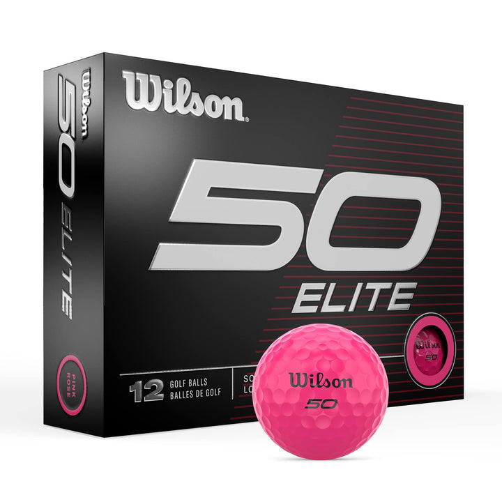 WILSON Fifty Elite Golfbälle, 12 Stück Pink, Pink