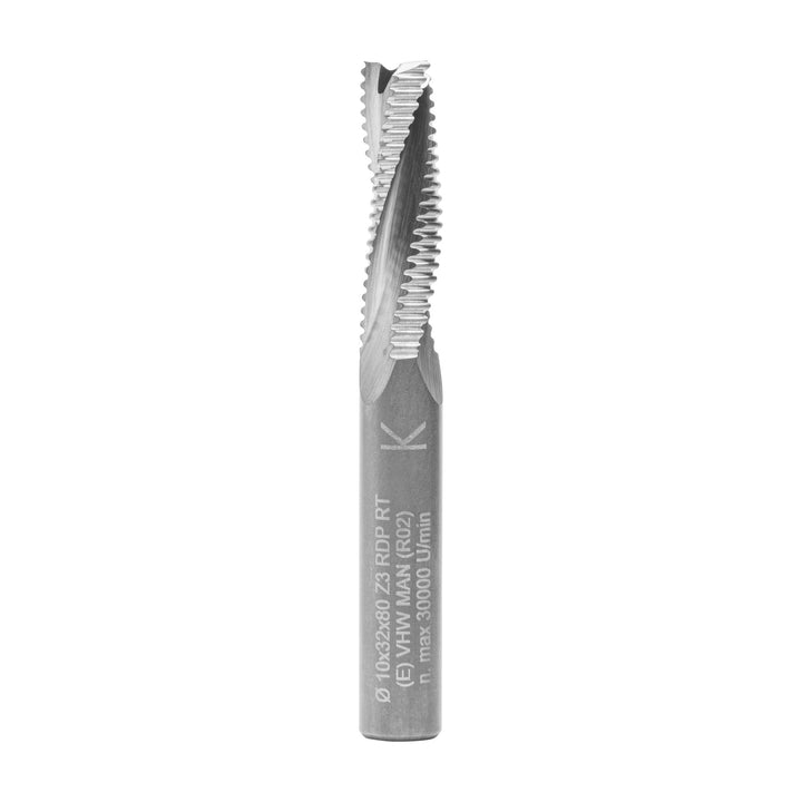 ENT 20701 Schruppfräser VHW, Durchmesser (D) 10 mm, NL 32 mm, Z3, GL 80 mm, Rechtslauf / positiv D=1