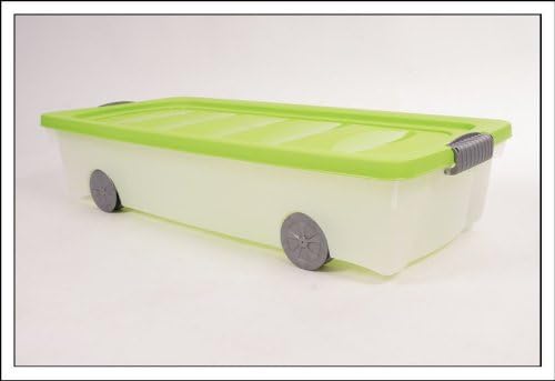 Spetebo Unterbettkommode mit Rollen 40 Liter - Aufbewahrungsbox ca. 80 cm x 40 cm x 17 cm - Unterbet