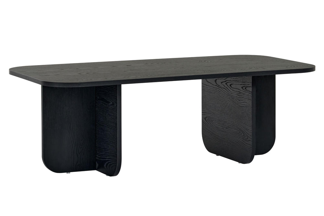 Stilvoller schwarzer Couchtisch, 120 x 60 x 41 cm | 100% melaminbeschichtete Spanplatte, 18 mm dick