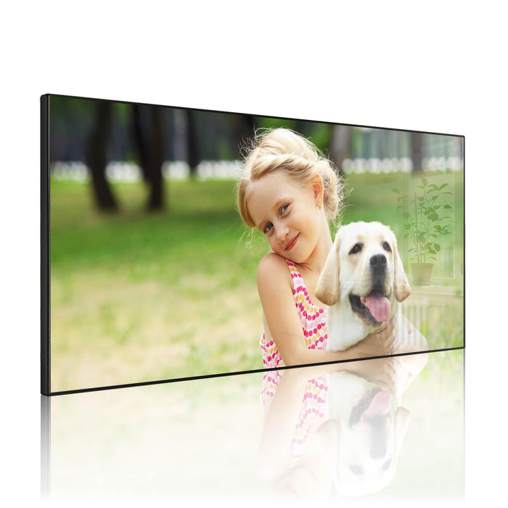 banjado Magnettafel schwarz 78 x 37cm / Magnetwand Metall/Magnetpinnwand als Memoboard/Pinnwand Magn