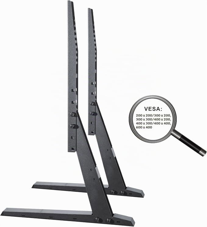 PureMounts PM-TVS-02 Standfuss für TV Geräte mit 94-178 cm (37-70 Zoll), 5-stufig höhenverstellbar,