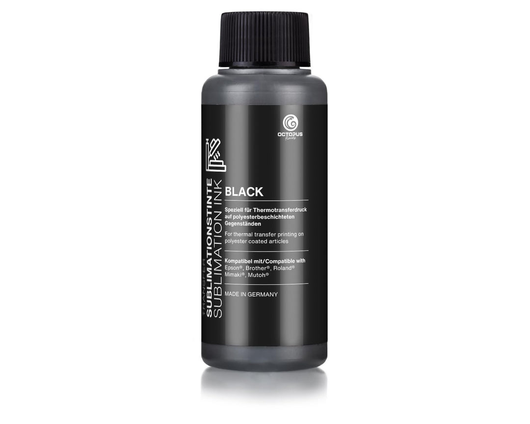 Octopus 500 ml Sublimationstinte black (schwarz) für Textildruck, Transferdruck, Sublimation Ink kom