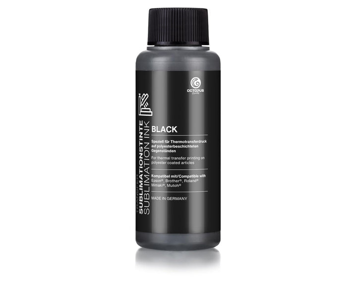 Octopus 500 ml Sublimationstinte black (schwarz) für Textildruck, Transferdruck, Sublimation Ink kom