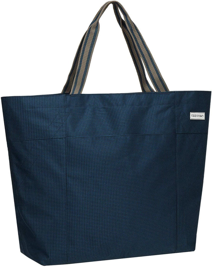 anndora XXL Shopper Blau Hahnentritt - Strandtasche 40 Liter Schultertasche Einkaufstasche, Blau Hah