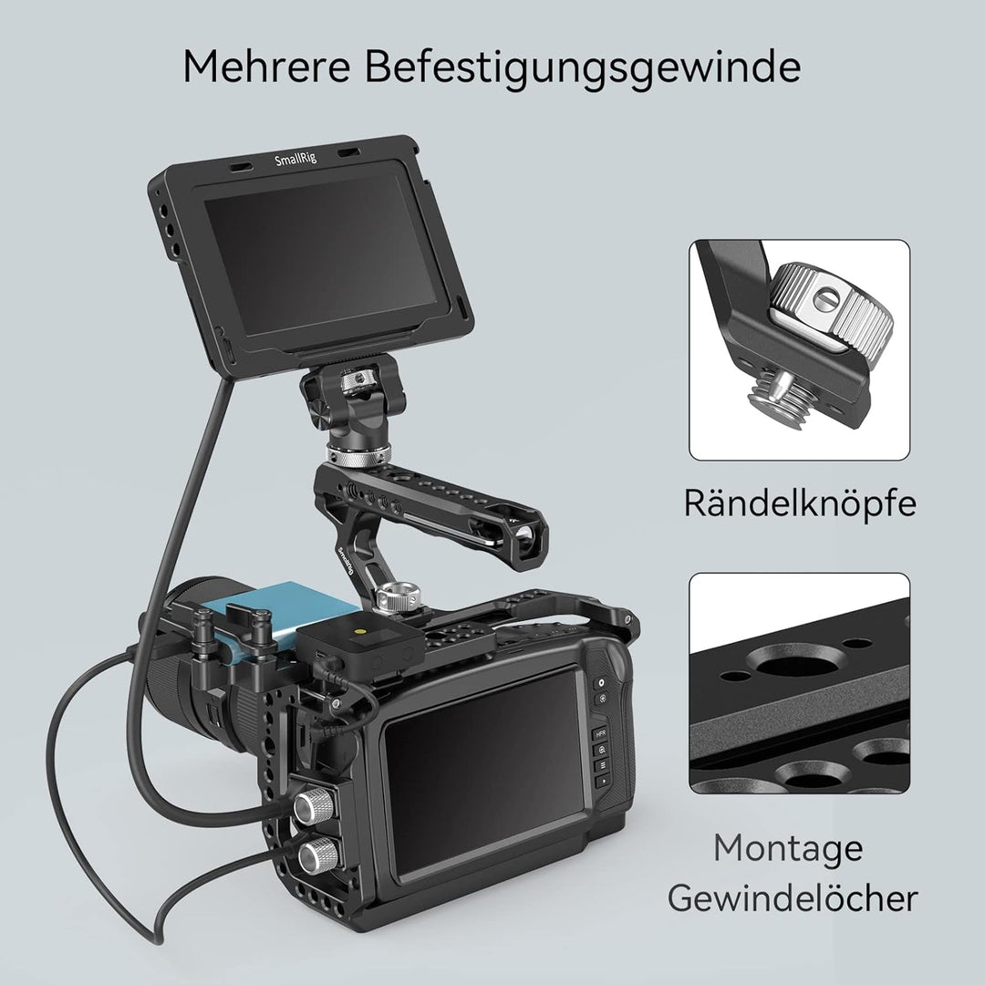 SmallRig Top Handle Ergonomischer Griff mit Positionierungslöchern für AR RI, Anti-Off-Designed Cold