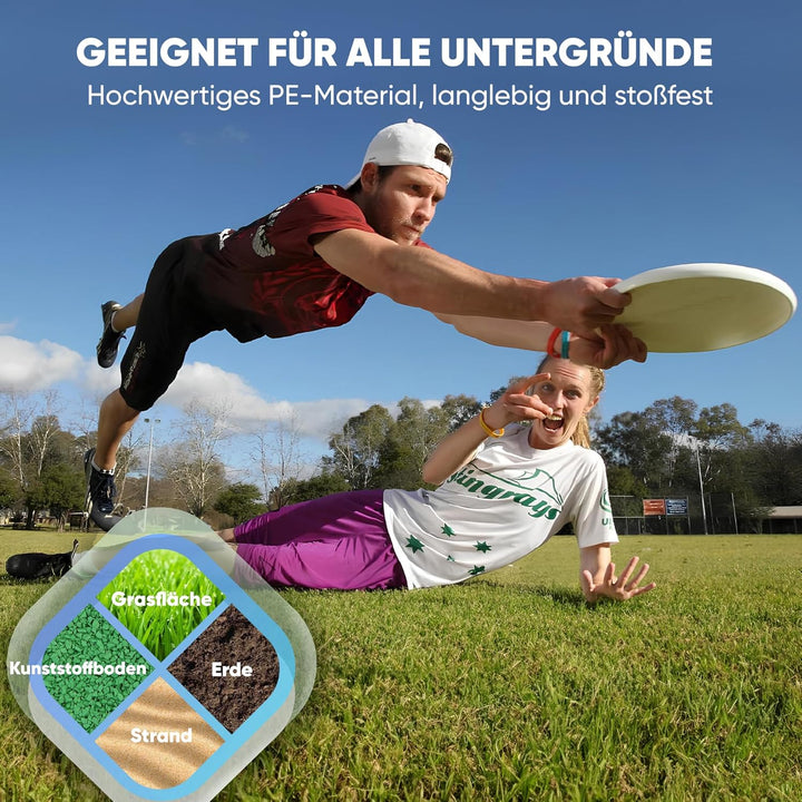 eurodisc 175g Ultimate Profi Wettkampfscheibe – Sportfrisbee mit Stabiler Flugbahn über 100 m, aus n