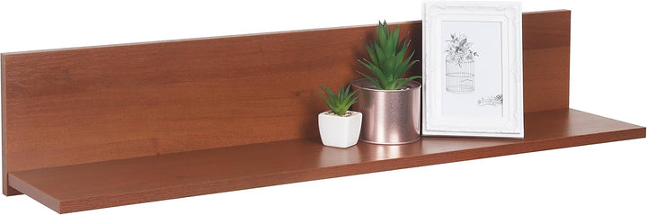 RICOO Wandregal 98 x 19 x 19 Braun Rustikal Eiche, Spanplatte aus Holz, Hängereral WM052-ER, Regal W