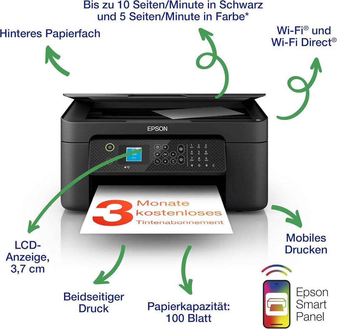 Epson MF Encre WF-2910DWF, C11CK64402, Black