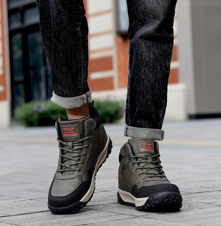 ARRIGO BELLO Winterschuhe Herren Warm Gefüttert Mid Schneestiefel Winterstiefel Rutschfeste Trekking
