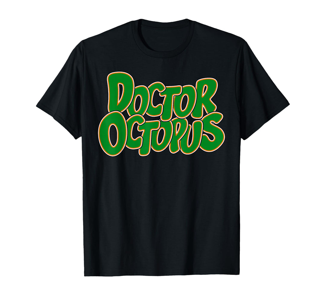 Womens Marvel Doctor Octopus Ultimate Retro Logo Graphic T-Shirt Small Asphalt