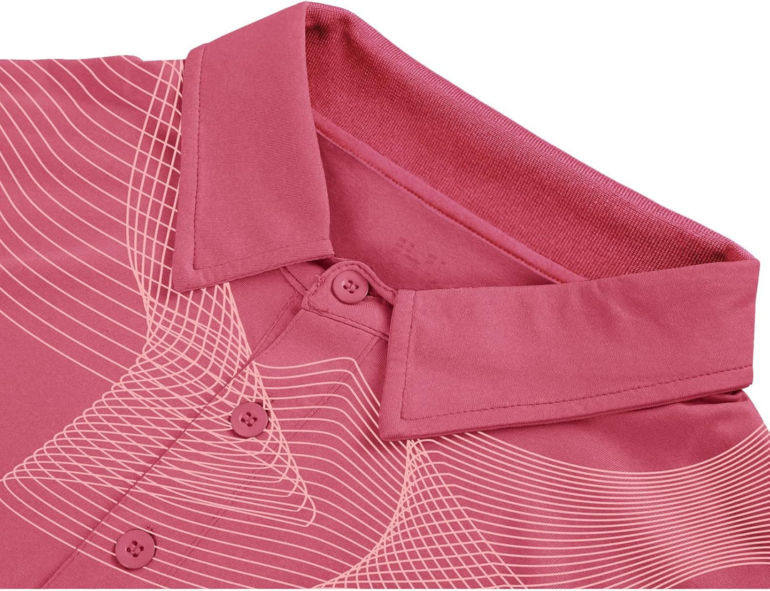 JACKETOWN Poloshirts Herren Kurzarm Hemd Männer Bedrucktes T-Shirts Outdoor Sport Atmungsaktiv Golf