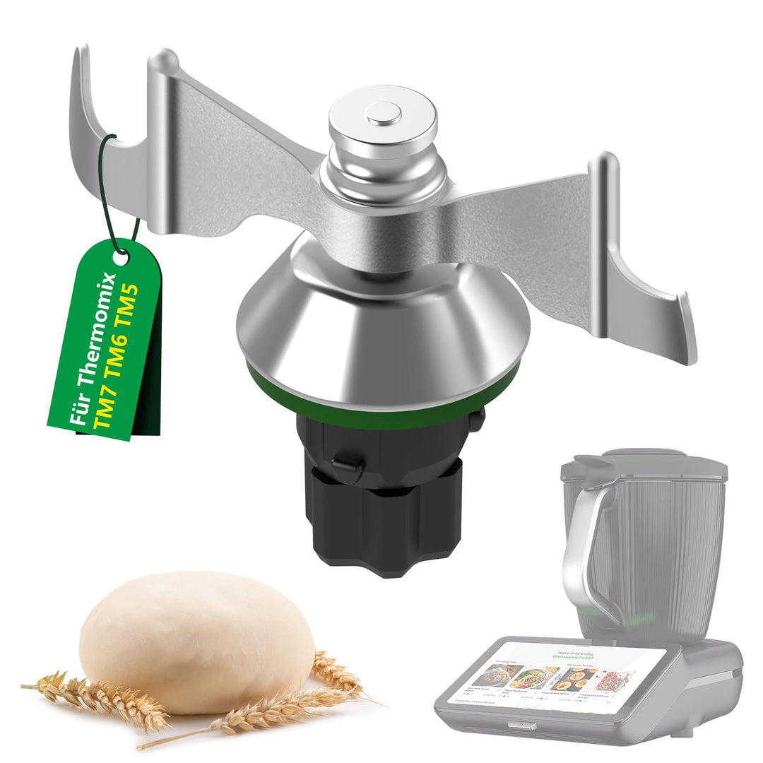 Teigmesser für Thermomix TM7 TM6 TM5, Mixmesser aus Edelstahl mit Dichtring für Vorwerk Thermomix TM