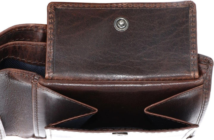 Leonhard Heyden Roma - Herrengeldbörse mit Münzfach Leder 11.5 cm braun, Braun