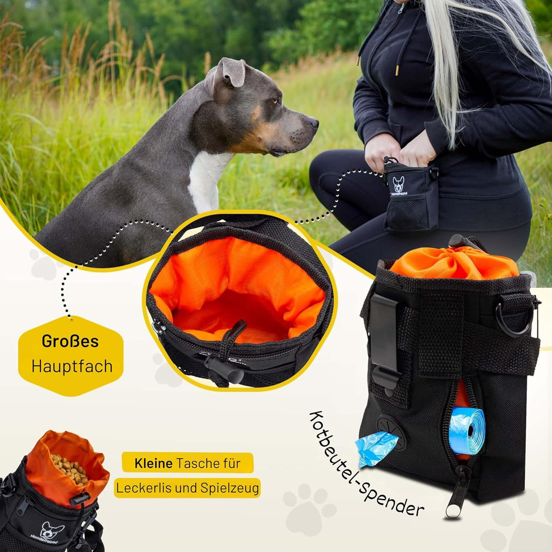 Hundefreund Leckerlibeutel für Hunde | Kleiner Futterbeutel zum Training mit dem Hund und für Lecker