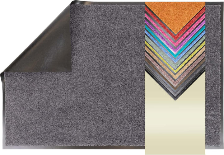 Primaflor Schmutzfangmatte CLEAN – Anthrazit, 60x180 cm | Saugstarke, Schwer entflammbare Fussmatte