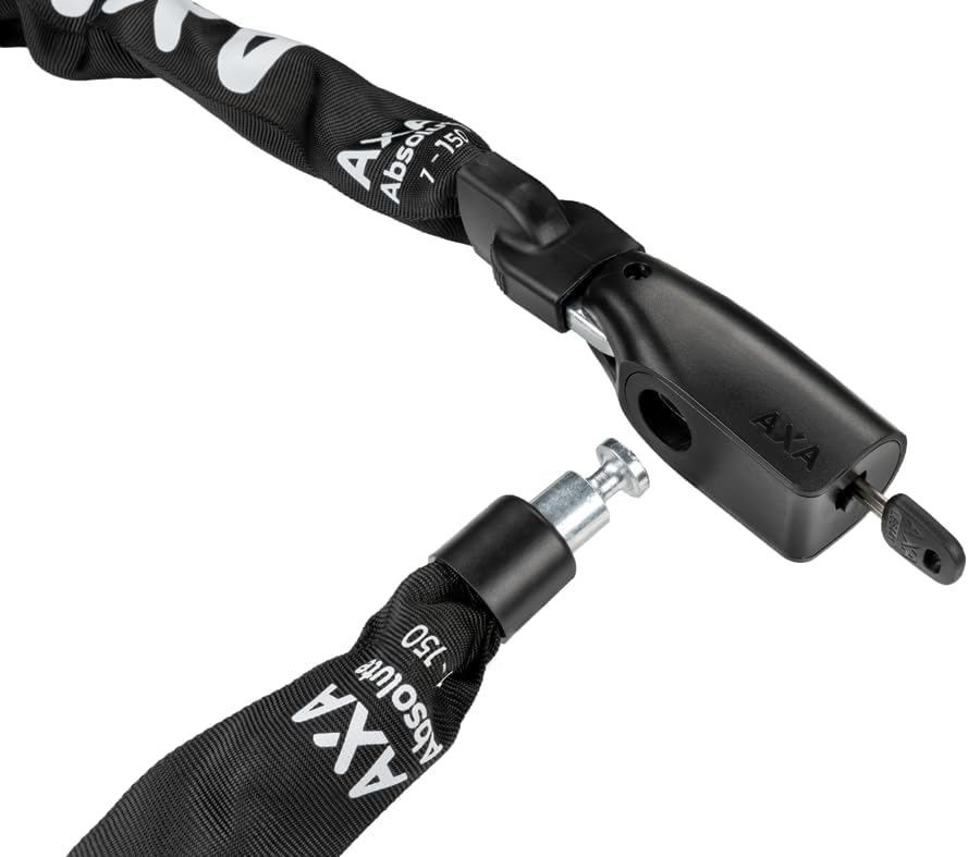 AXA Absolute 7-150 Kettenschloss – Länge 150 cm – Sicherheitsstufe 7 – Stahlglieder 7 mm – Extra lan