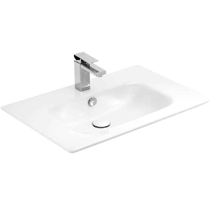 Kerabad Design Waschbecken, Einbauwaschbecken eckig, Waschtisch flach, 70 cm 14070-kl, 14070-kl