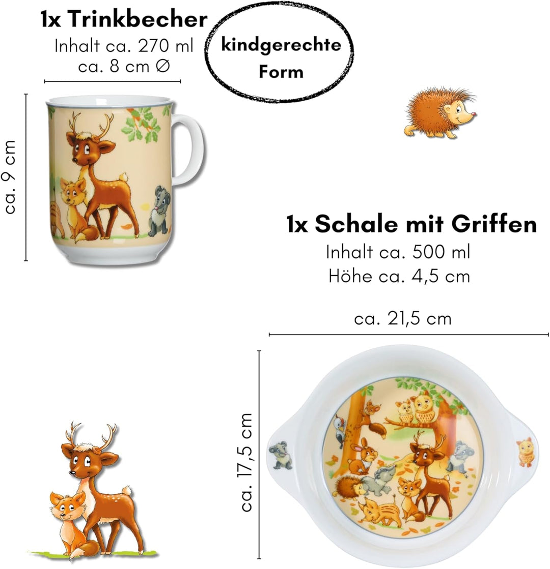 Ritzenhoff & Breker Kindergeschirr-Set Waldtiere | 2-teilig
