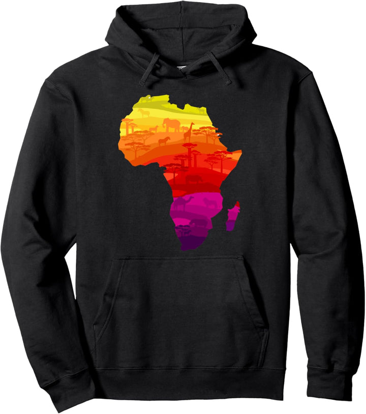 Afrikanisches einfarbiges Design traditionelles Muster Karte Pullover Hoodie