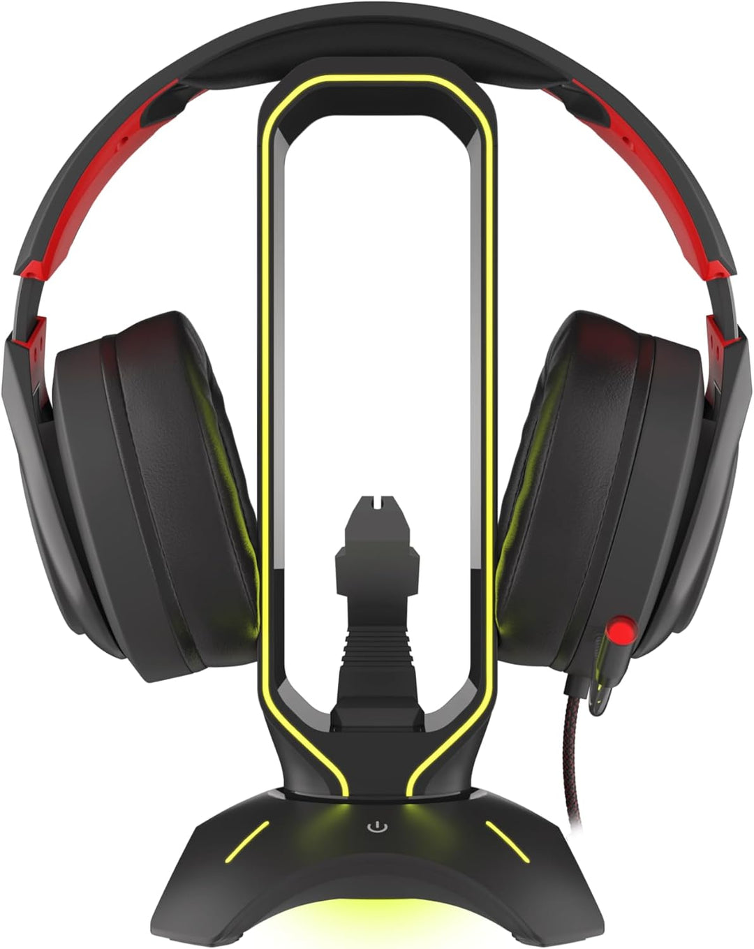 Genesis RGB Kopfhörerständer mit Mouse Bungee und USB Hub, Gaming Headset Halter mit 2X USB 2.0, Kab