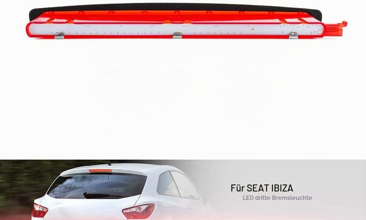 Rote Linse rote LED 3 dritte bremsleuchte fur Seat Ibiza 6J 6P Leon MK2 hinteres mittleres hoch mont