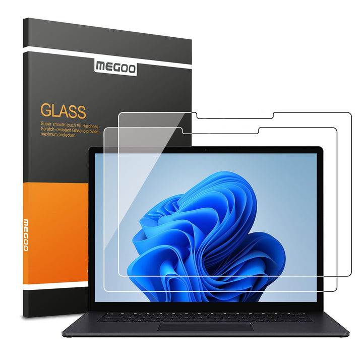 MEGOO [2 Stück] schutzfolie für Surface Surface Laptop 5 2022/ Laptop 4 13,5 Zoll,Stärke 9H/Hohe Rea