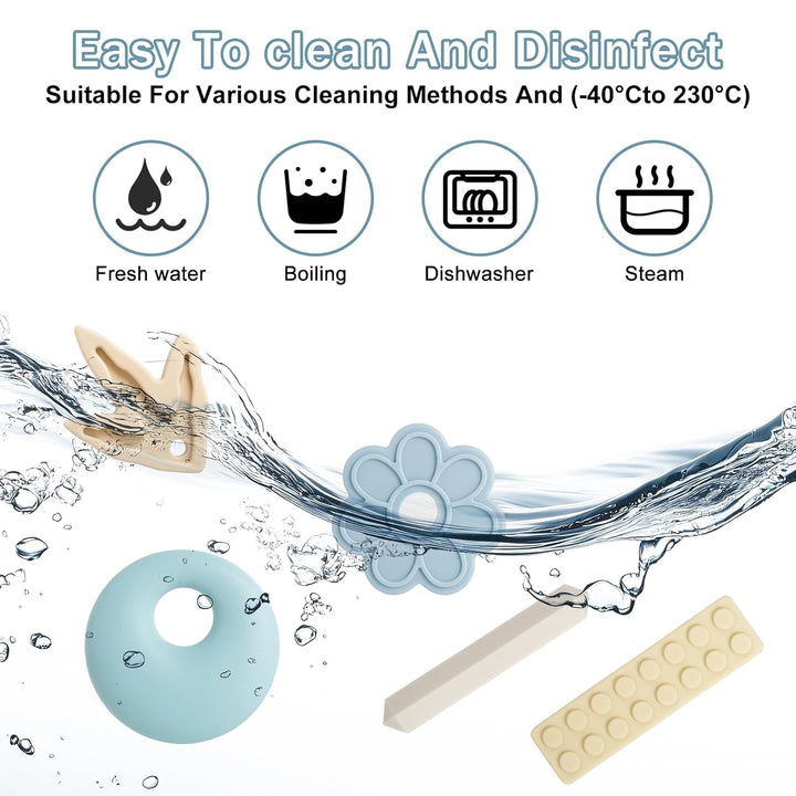 CLDY Kaukette für Kinder, 5er-Pack sensorische Kauketten, Autismus-Spielzeug für Jungen und Mädchen,