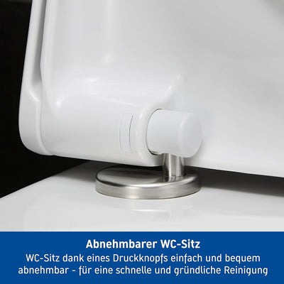 Duravit WC-Sitz Starck 3, Toilettendeckel aus Urea-Duroplast, Klodeckel mit Edelstahl Scharnieren, W