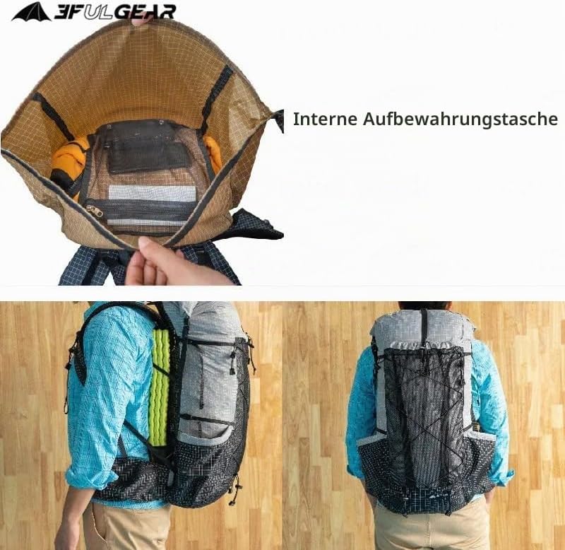 3F UL GEAR QiDian Pro UL 46+10L Rucksack Outdoor Klettern Tasche Camping Wandern Taschen UHMWPE Ultr