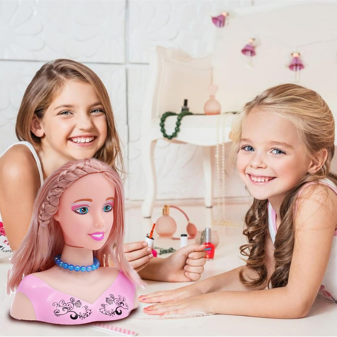 Kids Doll Head für Friseurstyling, 35pcs/Set -Styling -Kopfpuppe für Mädchen, Kopf -Styling -Puppe m