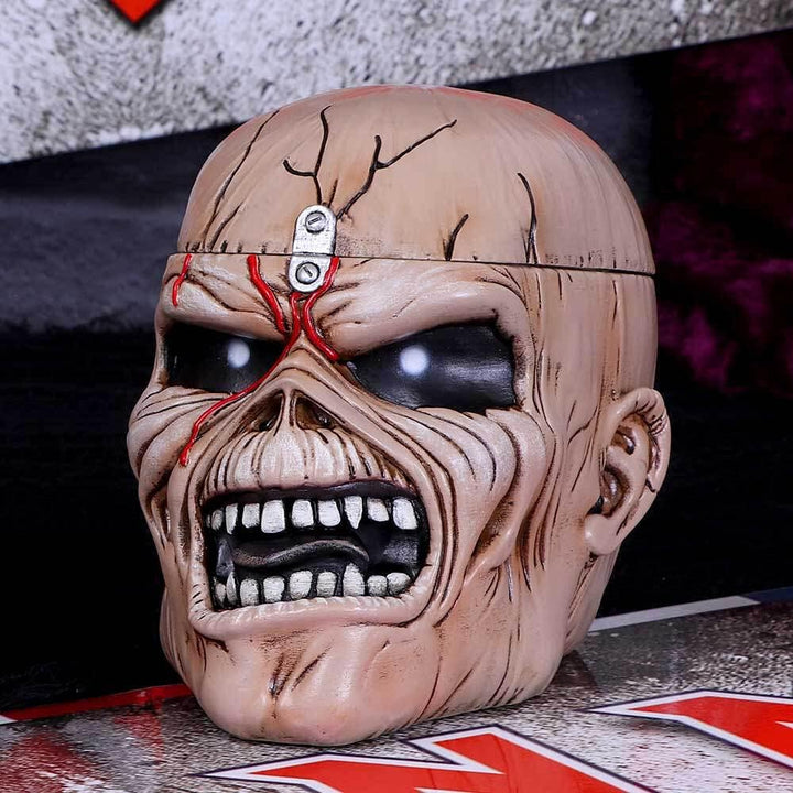 Nemesis Now Trinket Box Iron Maiden Eddie The Trooper Head Schmuckkästchen, Polyresin, Beige, Einhei