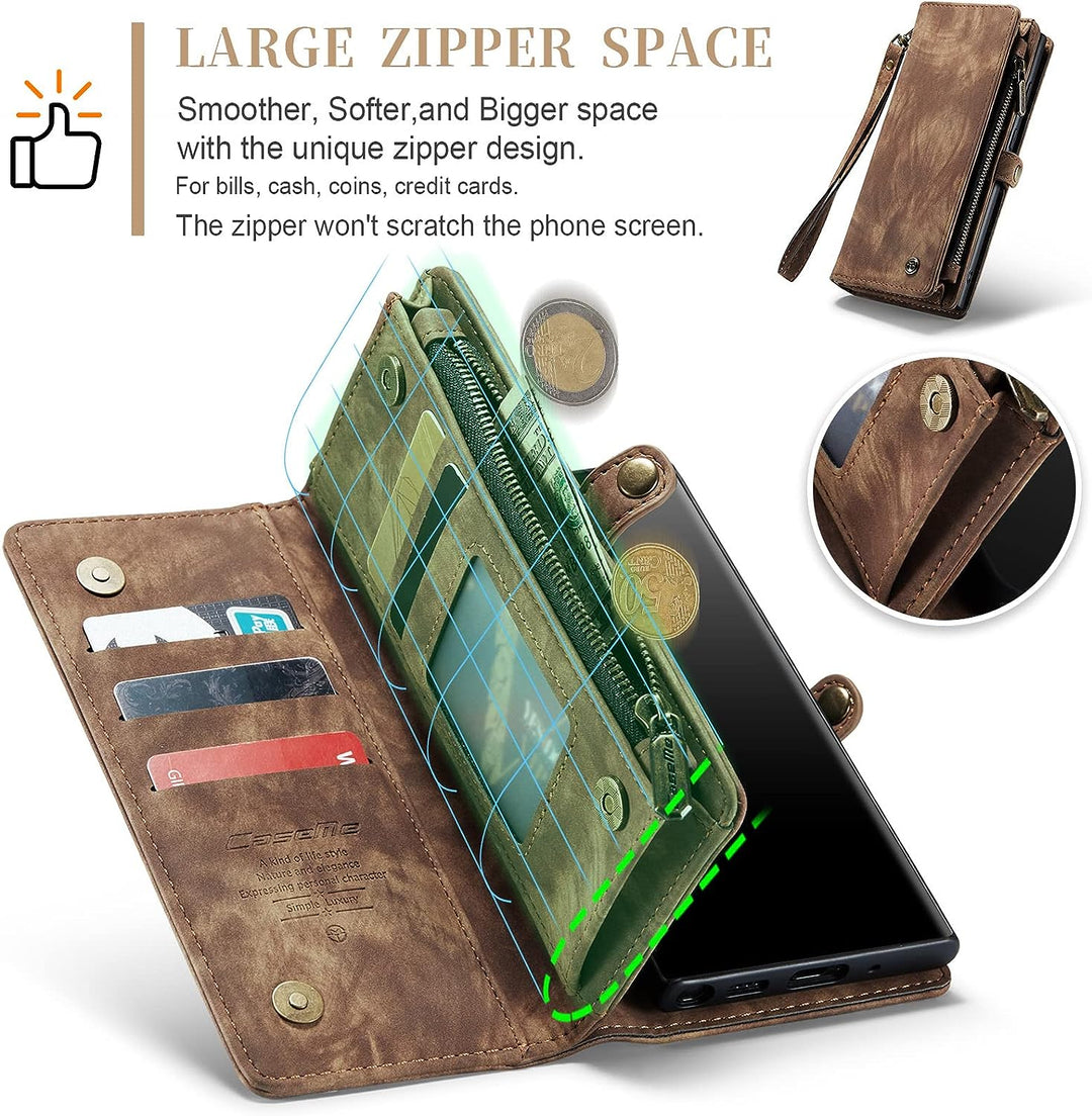 UFinetech Abnehmbar Magnetische Samsung Galaxy Note 20 Ultra Hülle Tasche Case Stylish Luxus TPU Led