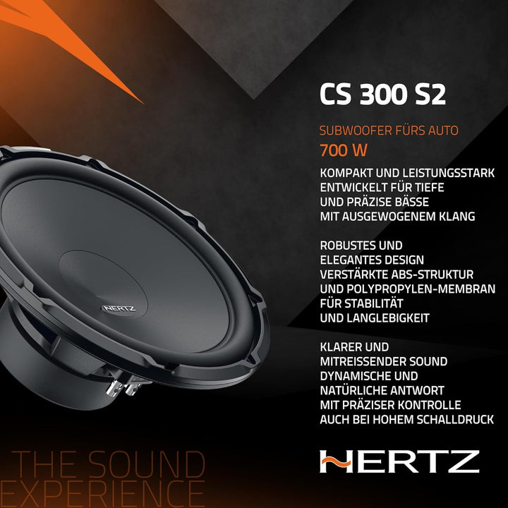 Hertz Cento CS 300 S2-30cm Subwoofer 700 Watt, 2 Ohm