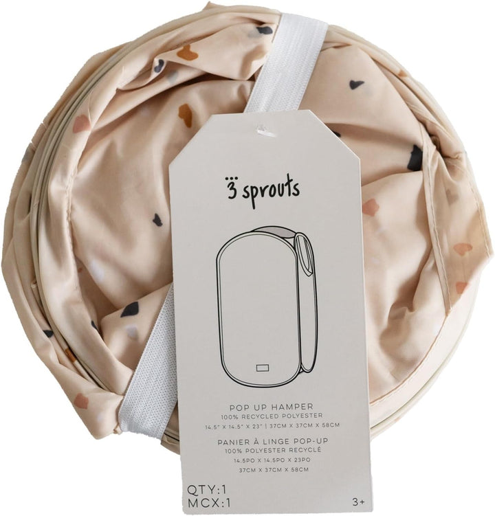 3 Sprouts - Wäschekorb Kinder - Wäschesack Faltbar 50L - Wäschesammler Faltbar aus Stoff - Platzspar
