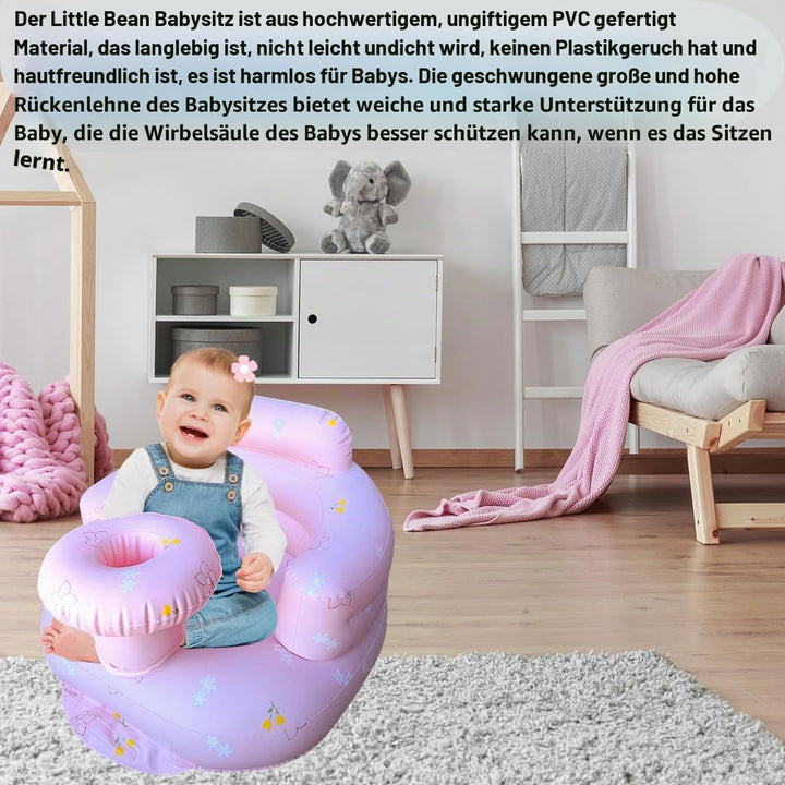 Aufblasbarer Baby-Sitz für Babys ab 4-24 Monaten,Baby-Rückenstützsofa,Boden-Sitzunterstützung zum Si