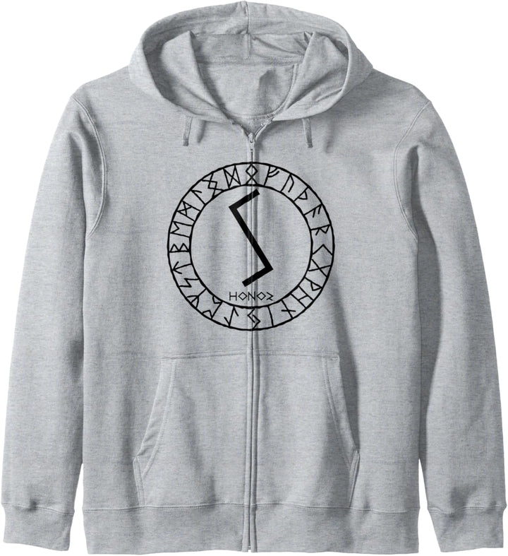SOWILO Ehre Nordische Rune Keltisches Symbol Wikinger Rune Kapuzenjacke