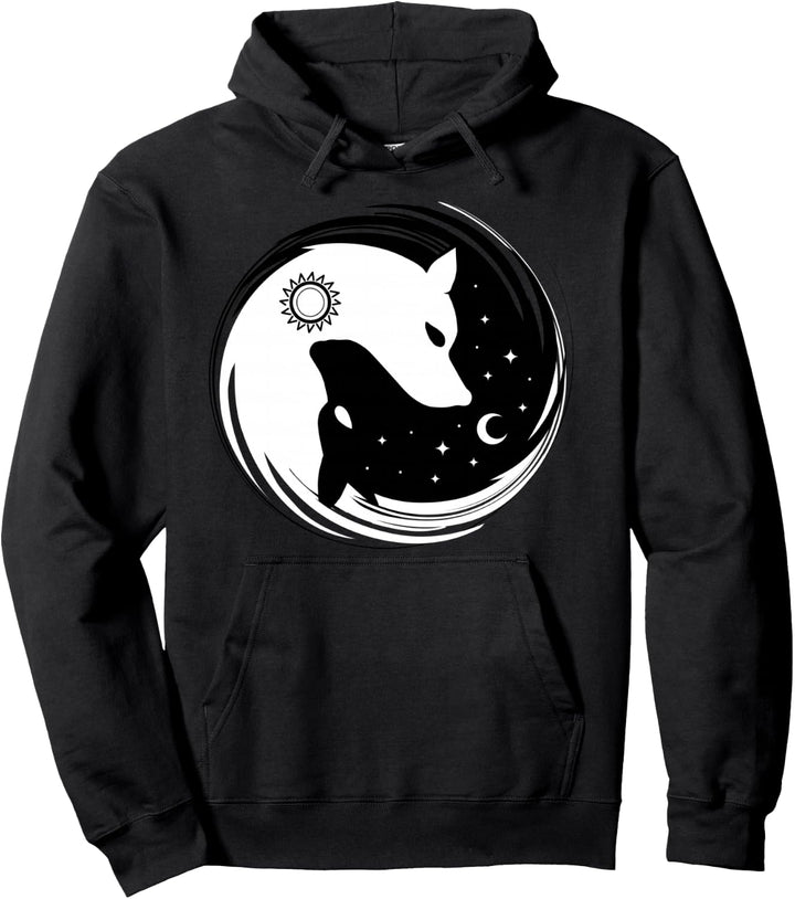 Yin Yang Wölfe Geschenk Wolf Pullover Hoodie
