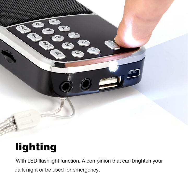 Tragbares Digitales Audio, Lautsprecher LED-Taschenlampe Unterstützung CD-Player Diskman Music Playe