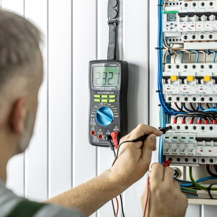Högert Technik - Multifunktionales Digitales Messgerät I Multimeter bis 600V / 10A I RMS I LCD-Bilds