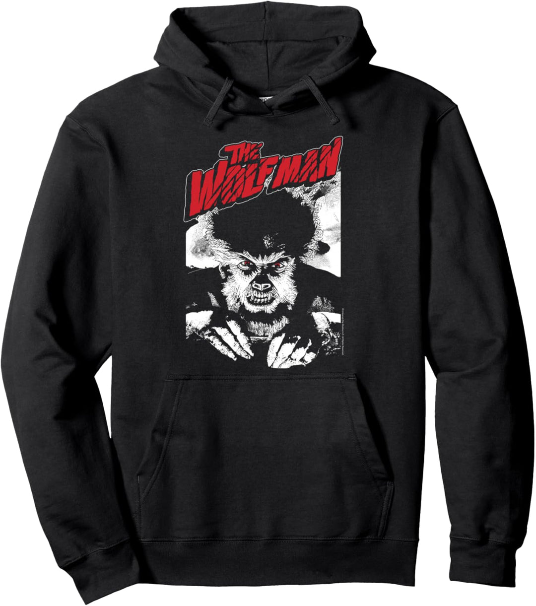 Universal Monsters The Wolfman Title Portrait Pullover Hoodie