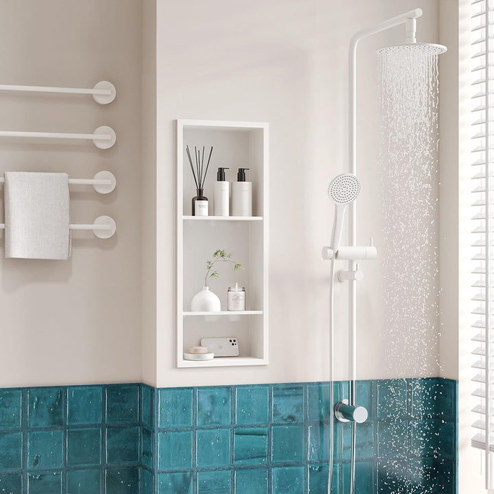Neodrain Wandnische Dusche Edelstahl Dreifach-Duschnische Wandnische mit Regal Lagerung für Badezimm